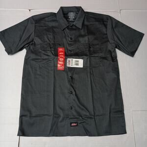 Dickies Short Sleeve Essential Work Shirt Men's Size M Gray Temp Control New